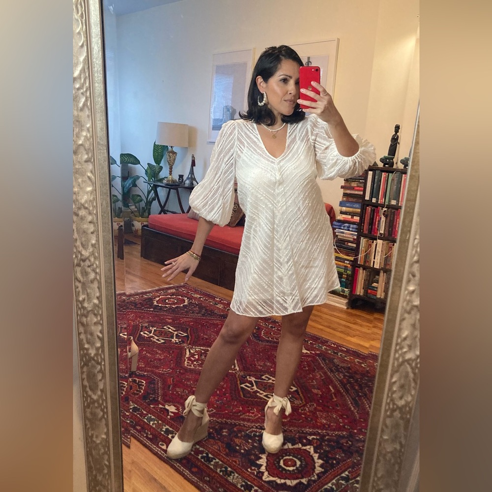Amanda Uprichard Ivory dress with slip size Small